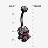 Detail View 1 of Blackline Majestic Sparkle Bali Internally Threaded Belly Button Ring-Vitrail Medium