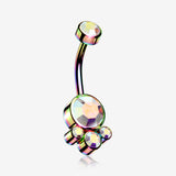 Colorline Majestic Sparkle Bali Internally Threaded Belly Button Ring