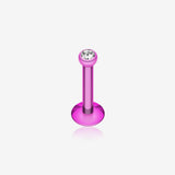 Colorline Gem Ball Internally Threaded Labret