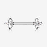 A Pair of Royal Marquise Elegance Sparkle Nipple Barbell