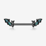A Pair of Blackline Abalone Night Bat Nipple Barbell
