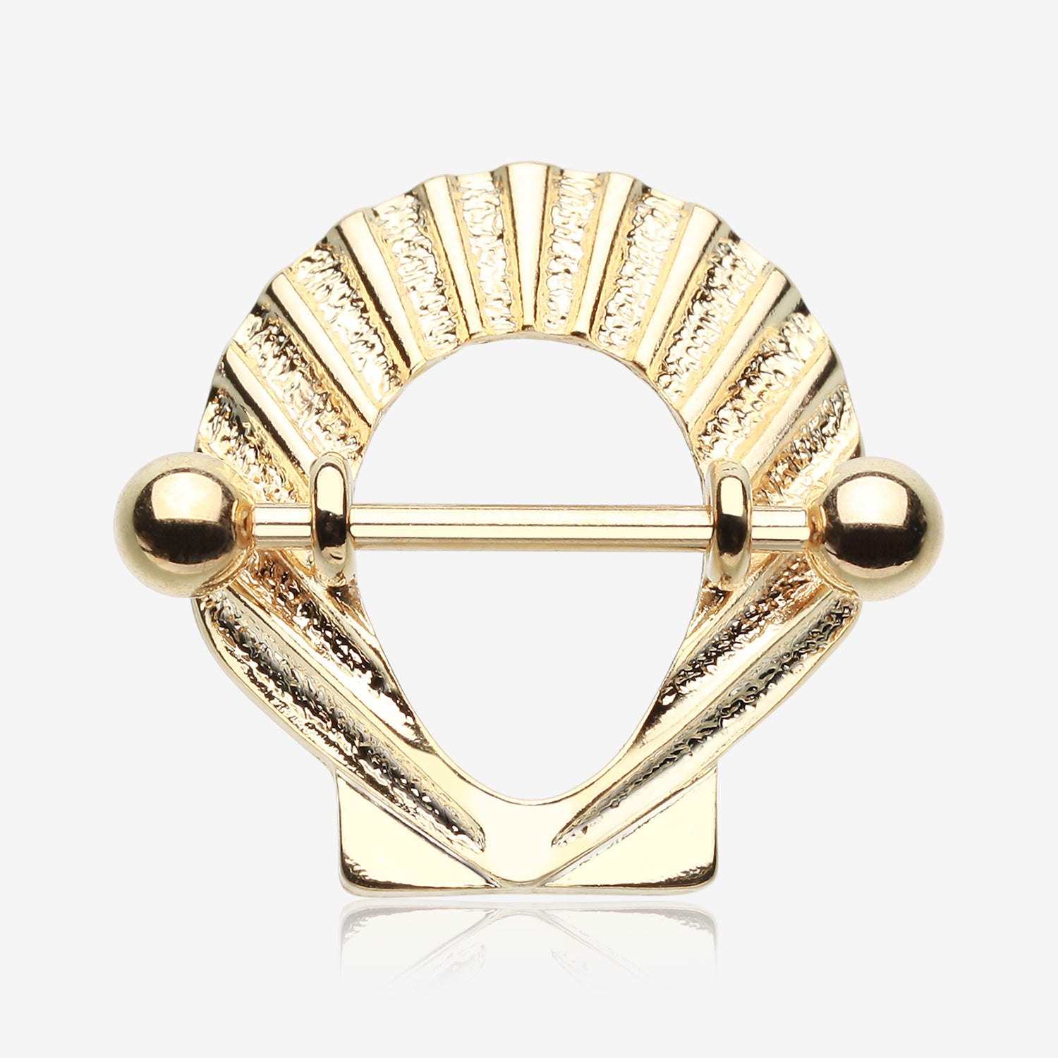 Golden Ariel Seashell Nipple Shield Ring-Gold