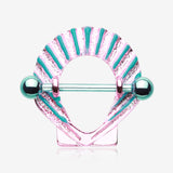 A Pair of Colorline Ariel Seashell Nipple Shield Ring