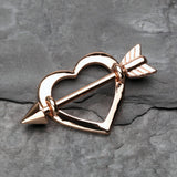 Detail View 1 of Rose Gold Cupid's Heart Nipple Shield Ring-Rose Gold