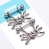 Detail View 3 of A Pair of Spider Dangle Steel Nipple Shield