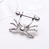 Detail View 1 of A Pair of Spider Dangle Steel Nipple Shield
