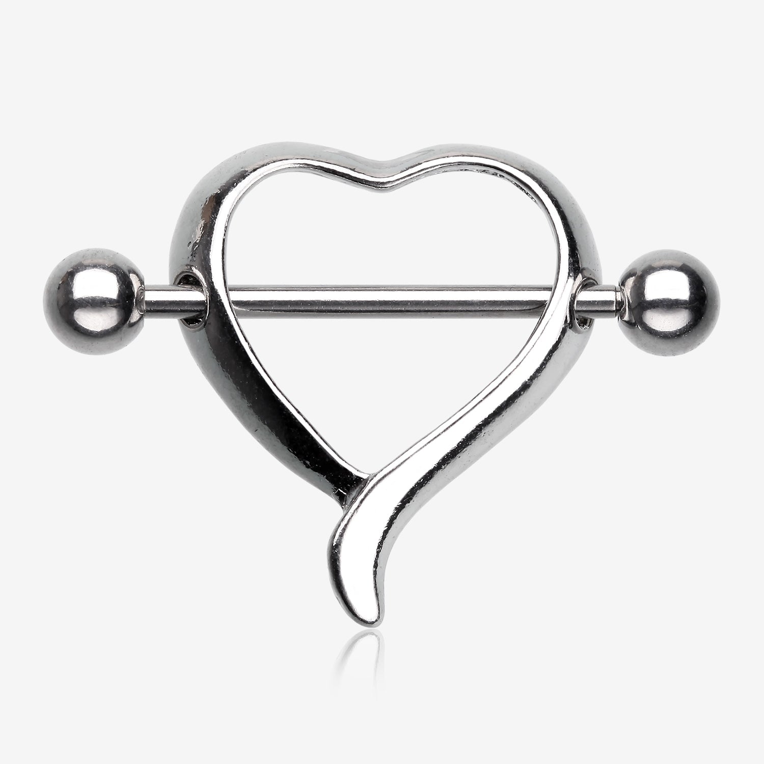 Classic Heart Nipple Shield Ring-Steel