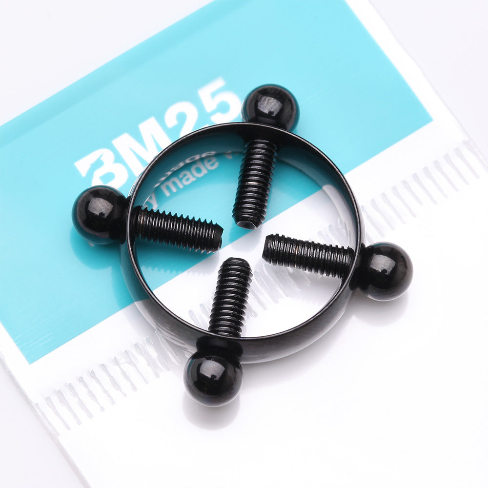 Detail View 4 of Blackline Non-Piercing Adjustable Screw Clamp Nipple Ring