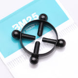 Detail View 4 of Blackline Non-Piercing Adjustable Screw Clamp Nipple Ring