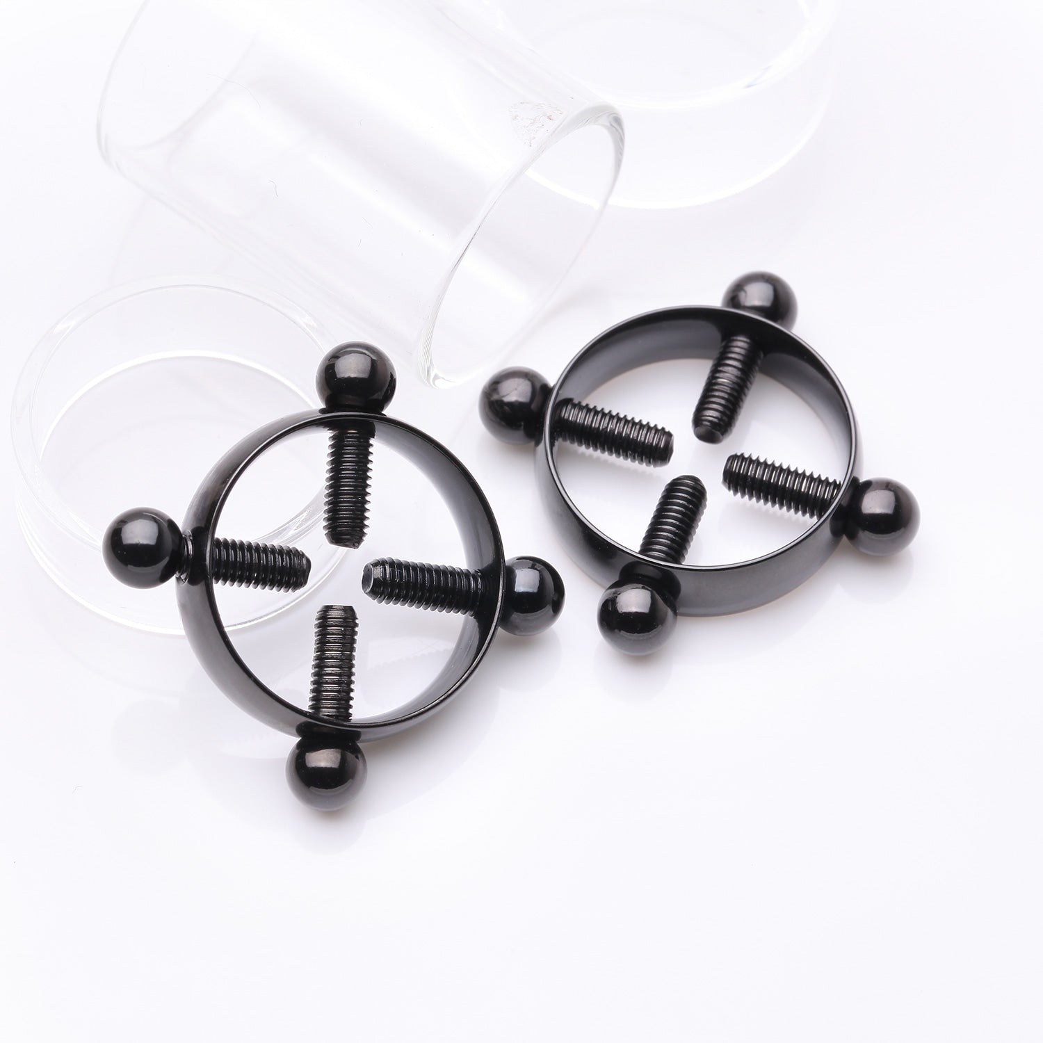 Detail View 1 of Blackline Non-Piercing Adjustable Screw Clamp Nipple Ring