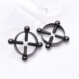 Detail View 1 of Blackline Non-Piercing Adjustable Screw Clamp Nipple Ring