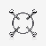 Steel Non-Piercing Adjustable Screw Clamp Nipple Ring