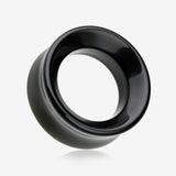 A Pair of Black Onyx Stone Double Flared Eyelet Plug-Black
