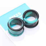 Detail View 3 of A Pair of Dark Galaxy Camo Flexible Silicone Double Flared Tunnel Plug