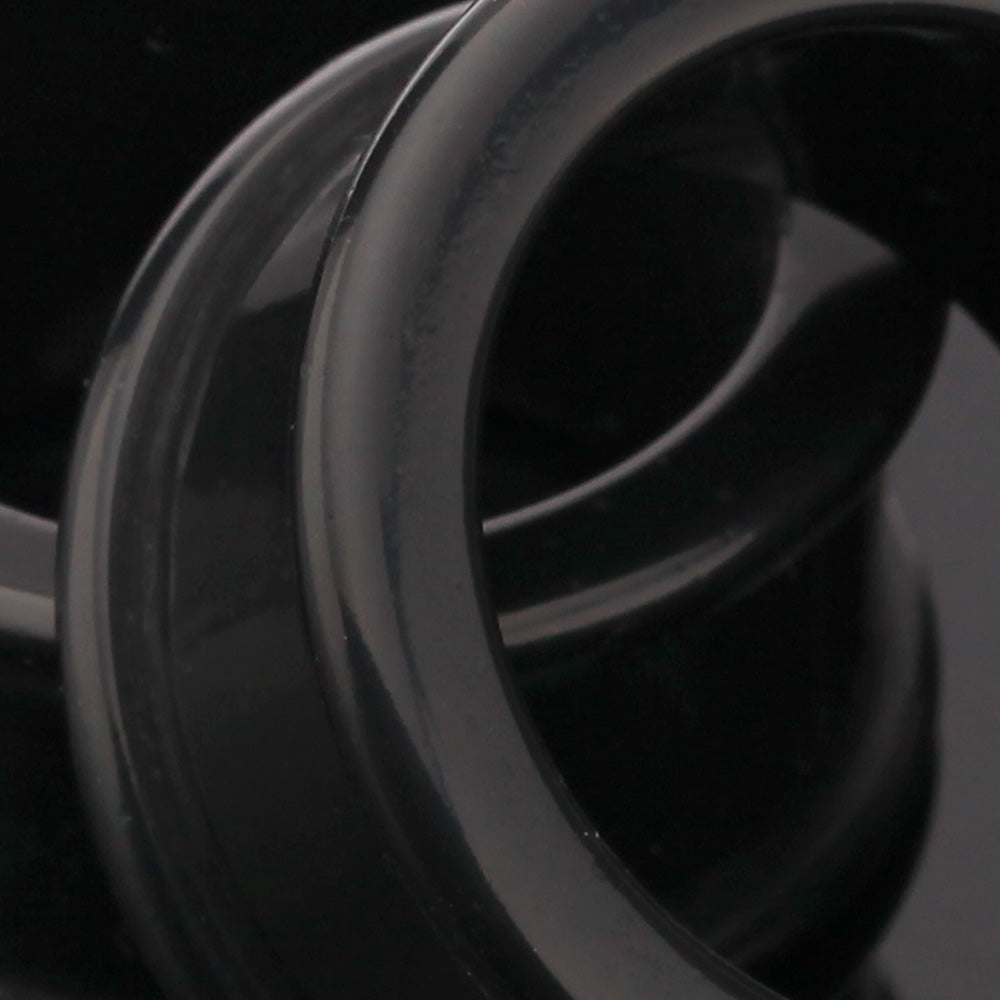 A Pair of Flexible Silicone Double Flared Ear Gauge Tunnel Plug