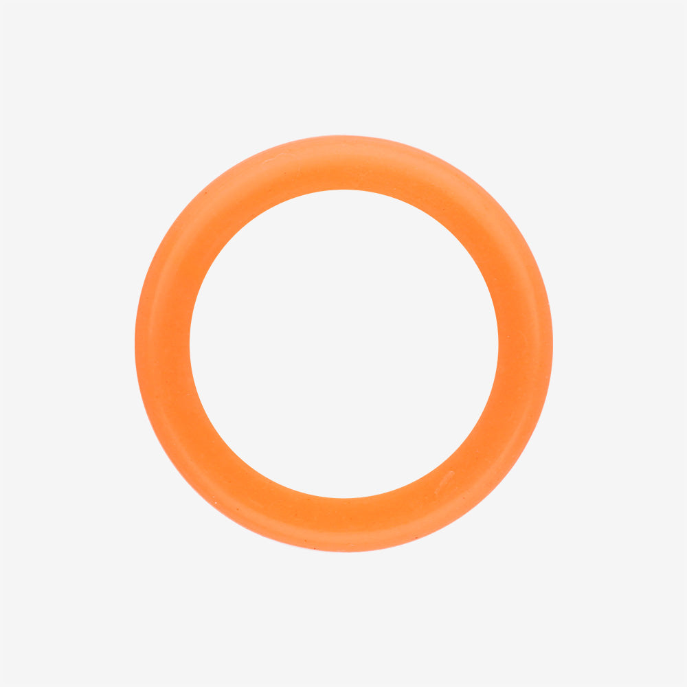 Detail View 3 of A Pair of Flexible Silicone Double Flared Ear Gauge Tunnel Plug-Orange