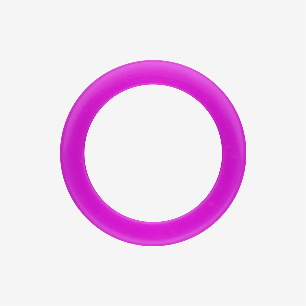 Detail View 3 of A Pair of Flexible Silicone Double Flared Ear Gauge Tunnel Plug-Purple