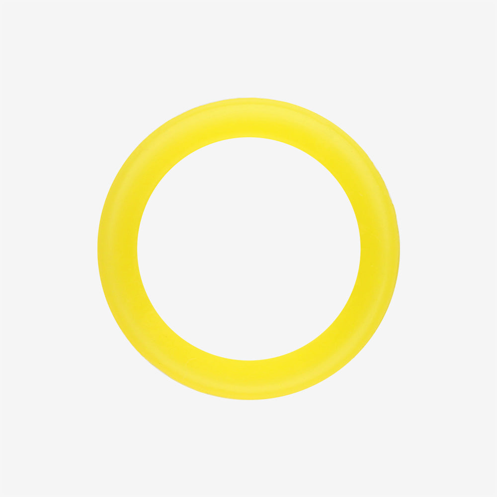 Detail View 3 of A Pair of Flexible Silicone Double Flared Ear Gauge Tunnel Plug-Yellow