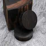 Detail View 3 of A Pair of Tiger Ebony Wood Double Flared Plug-Black