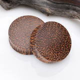 Detail View 1 of A Pair of Coconut Wood Double Flared Plug
