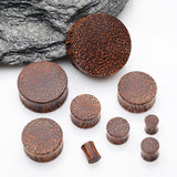 Detail View 2 of A Pair of Coconut Wood Double Flared Plug