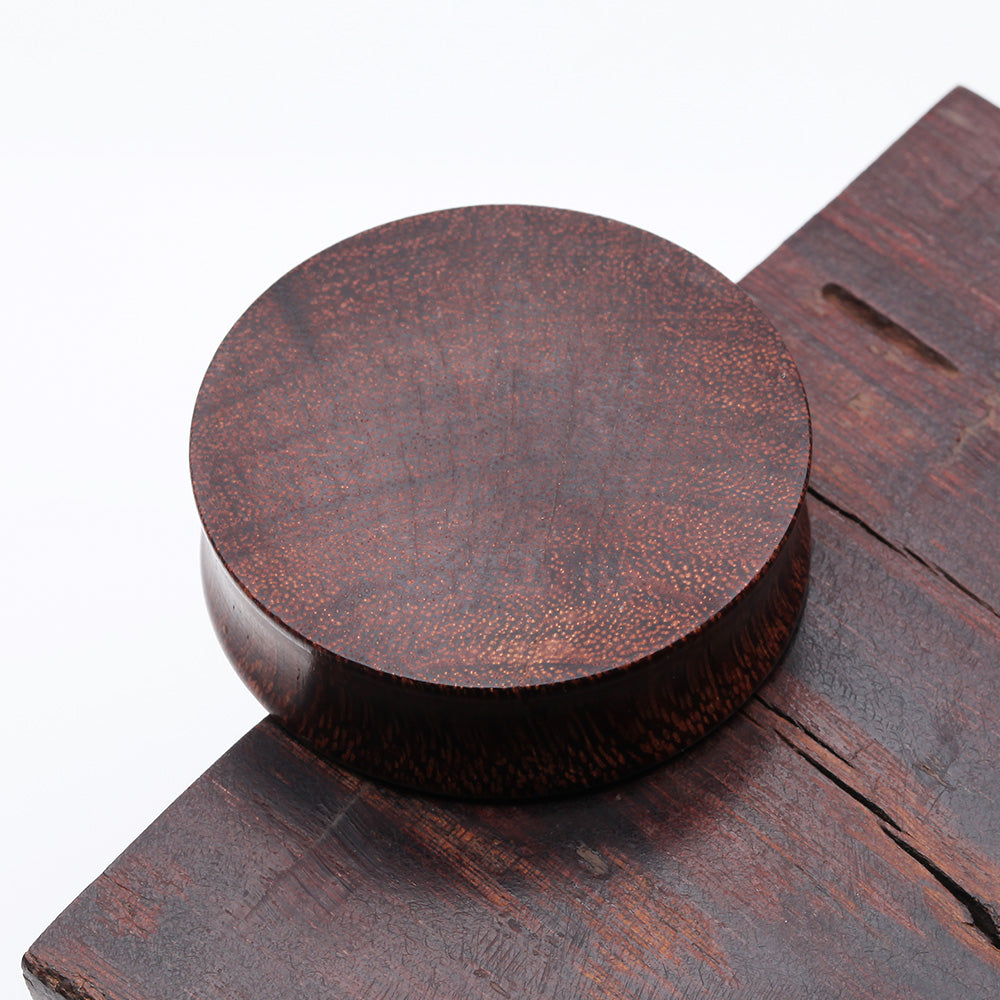 Detail View 3 of A Pair of Dark Tamarind Wood Double Flared Plug