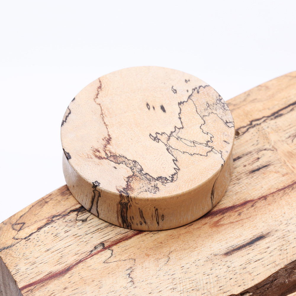 Detail View 3 of A Pair of Old Tamarind Wood Double Flared Plug