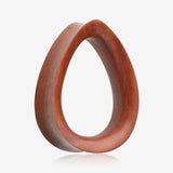 A Pair of Teardrop Sabo Wood Double Flared Tunnel Plug