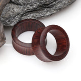 Detail View 1 of A Pair of Dark Tamarind Wood Double Flared Tunnel Plug