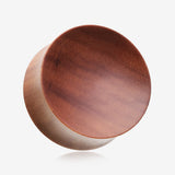 A Pair of Concave Sabo Wood Double Flared Plug