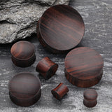 Detail View 2 of A Pair of Concave Rosewood Double Flared Plug