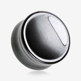 A Pair of Hematite Concave Stone Double Flared Plug