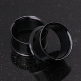 A Pair of Blackline Steel Double Flared Ear Gauge Flesh Tunnel Plug