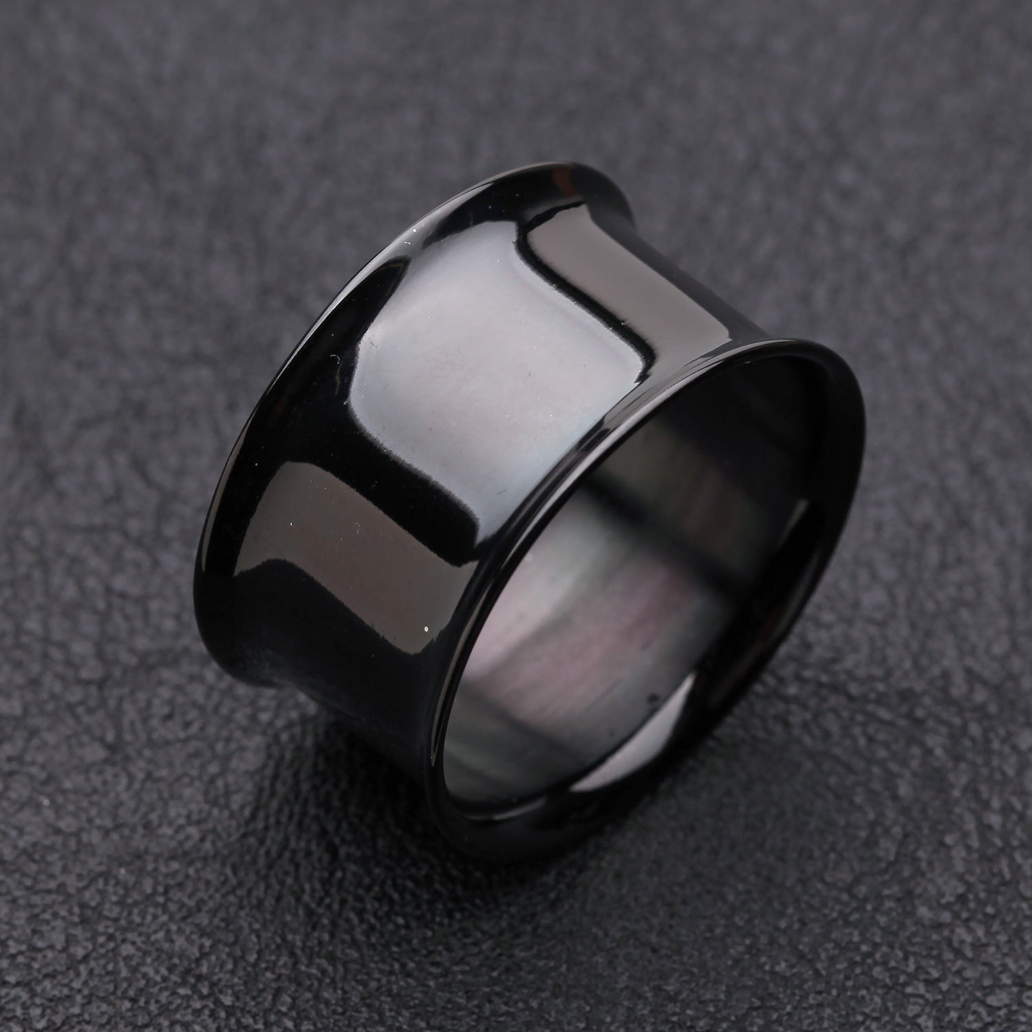 Detail View 1 of A Pair of Blackline Steel Double Flared Ear Gauge Flesh Tunnel Plug