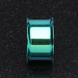 Detail View 2 of A Pair of Colorline Steel Double Flared Ear Gauge Flesh Tunnel Plug-Green