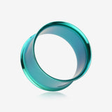 A Pair of Colorline Steel Double Flared Ear Gauge Flesh Tunnel Plug