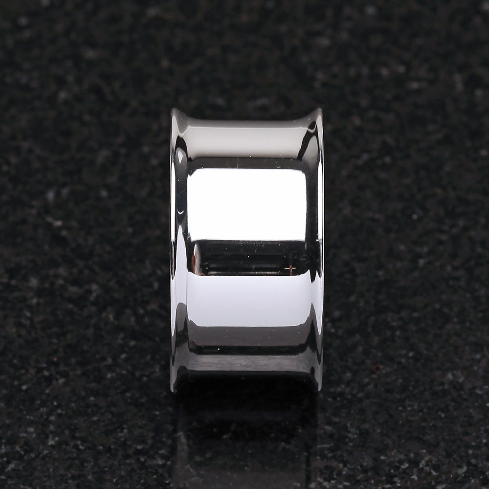 A Pair of Steel Basic Double Flared Ear Gauge Tunnel Plug