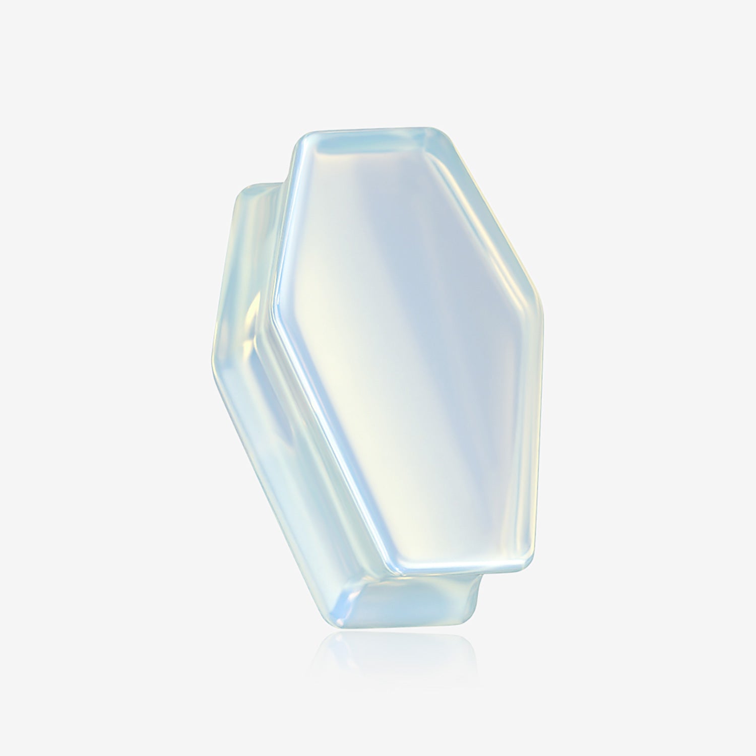 A Pair of Opalite Stone Casket Double Flared Plug