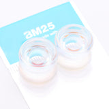 Detail View 3 of A Pair of Aurora Borealis Iridescent Glass Double Flared Tunnel Plug