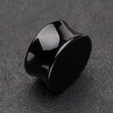 Detail View 1 of A Pair of Basic UV Acrylic Double Flared Ear Gauge Plug-Black