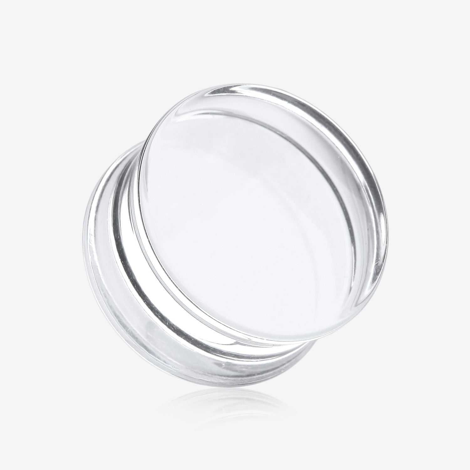 A Pair of Basic UV Acrylic Double Flared Ear Gauge Plug-Clear
