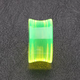 Detail View 2 of A Pair of Basic UV Acrylic Double Flared Ear Gauge Plug-Green