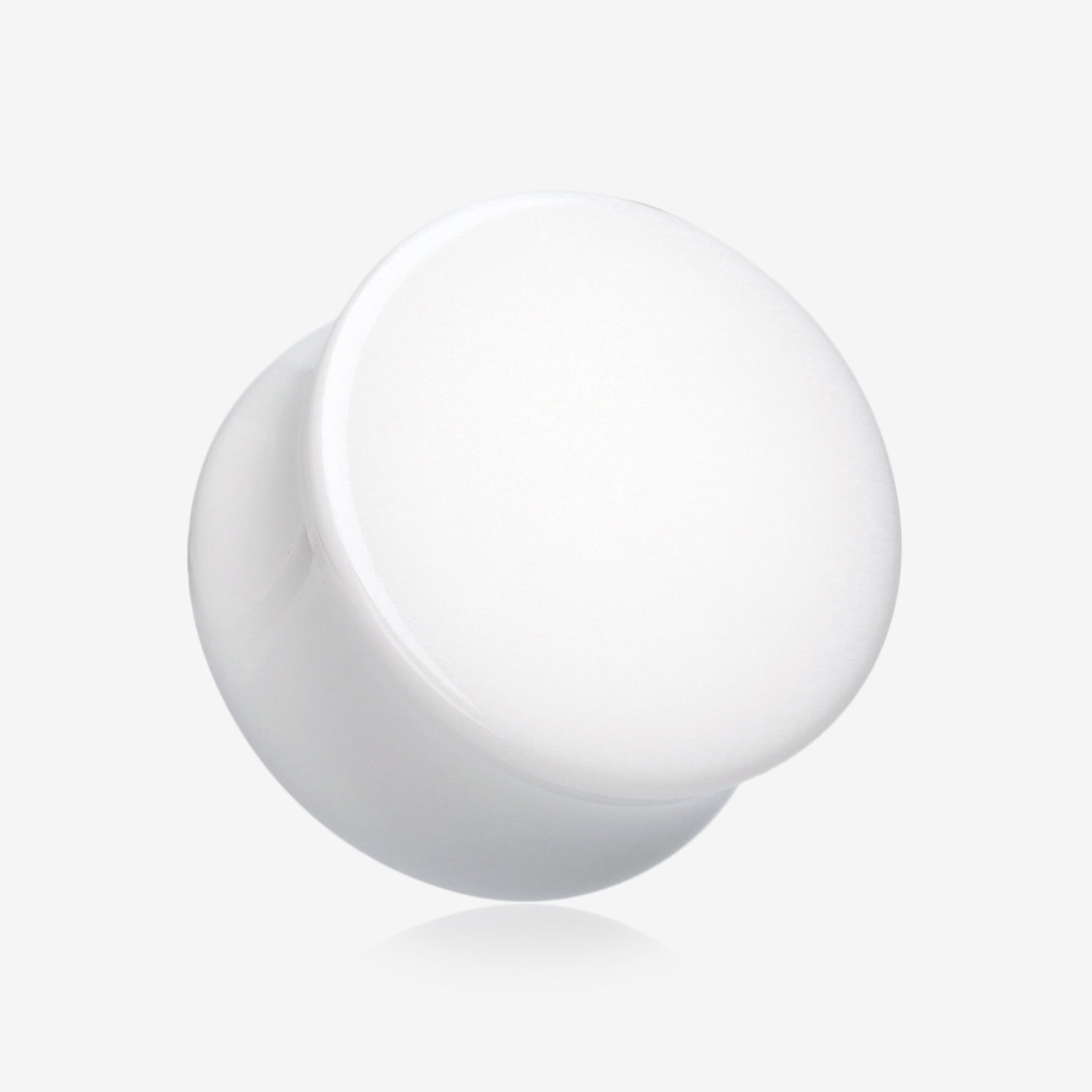 A Pair of Basic UV Acrylic Double Flared Ear Gauge Plug-White