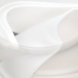 Detail View 3 of A Pair of Marble Swirl Acrylic Double Flared Ear Gauge Plug-Clear Gem