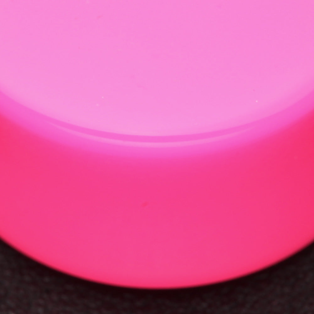 Detail View 3 of A Pair of Neon Colored UV Acrylic Double Flared Ear Gauge Plug-Pink
