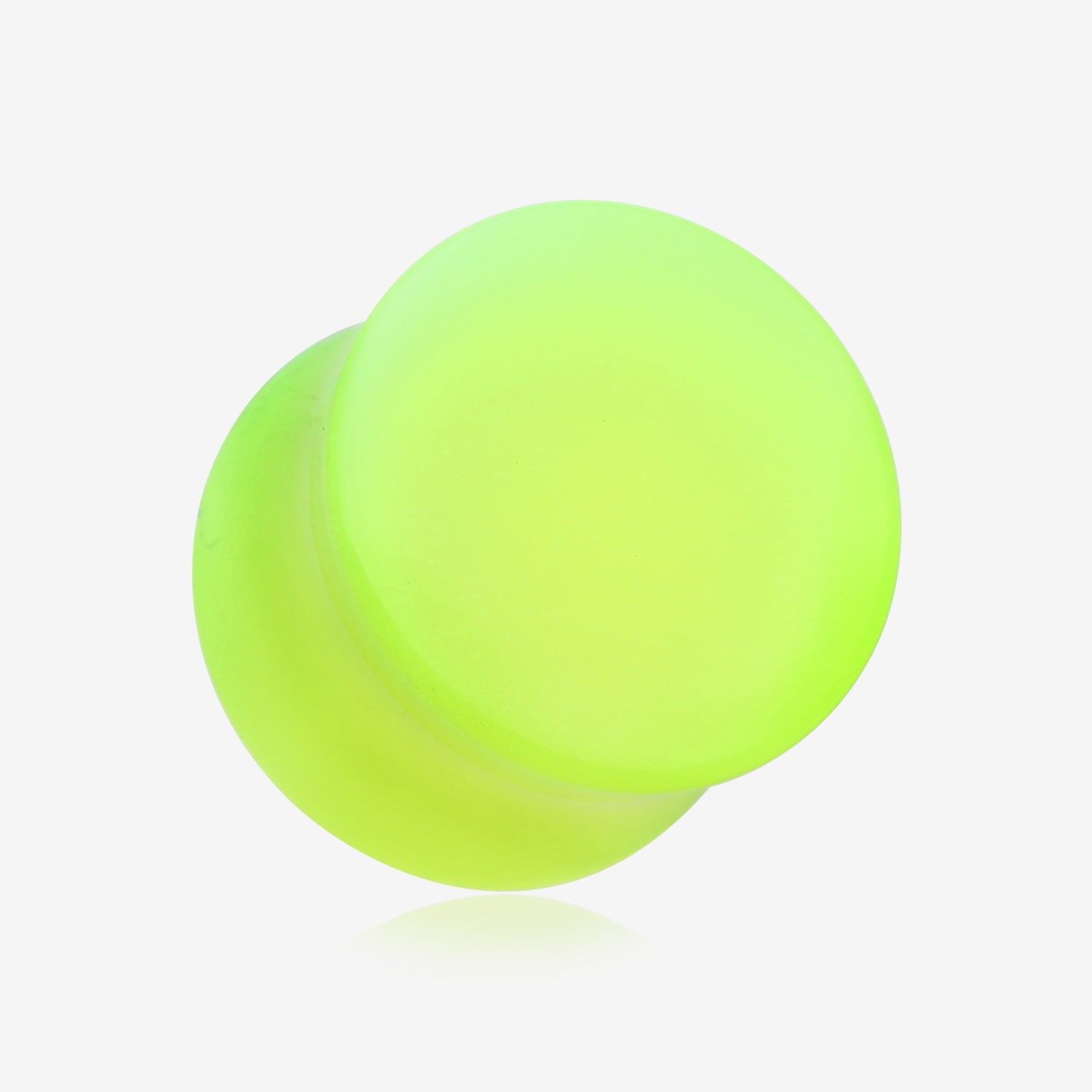 A Pair of Glow in the Dark Basic Acrylic Double Flared Ear Gauge Plug-Green