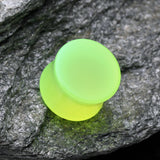Detail View 3 of A Pair of Glow in the Dark Basic Acrylic Double Flared Ear Gauge Plug-Green