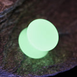 Detail View 4 of A Pair of Glow in the Dark Basic Acrylic Double Flared Ear Gauge Plug-White
