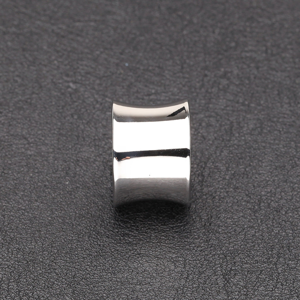 A Pair of Basic Steel Solid Double Flared Ear Gauge Plug