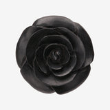 Detail View 2 of A Pair of Rosebud Full Bloom Arang Wood Double Flared Plug